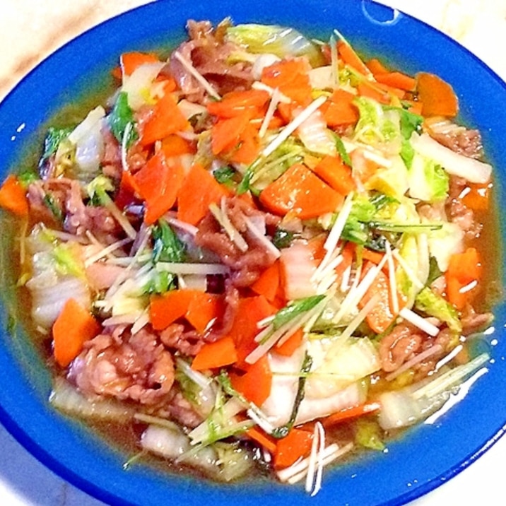 野菜たっぷり!白菜と豚コマ肉のオイスター炒め♪